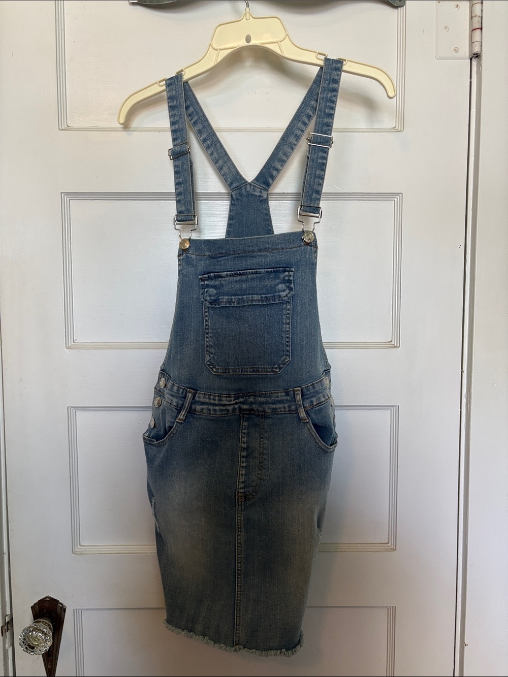 Bib Overall Denim Skirt Size L
